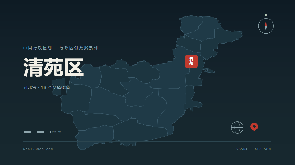 保定清苑区矢量行政区划地图