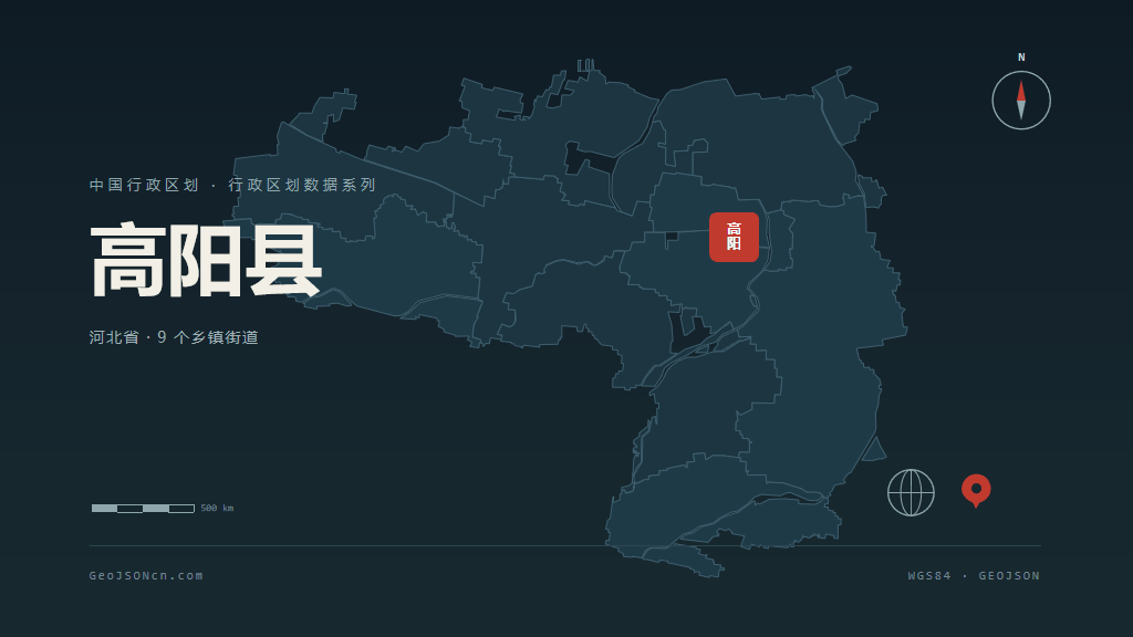 保定高阳县矢量行政区划地图