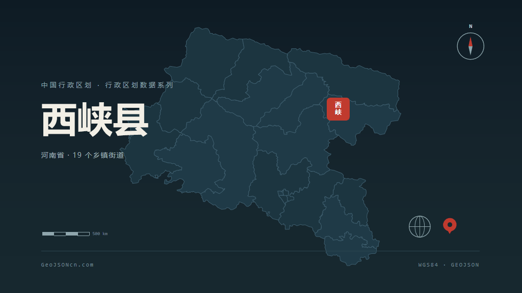 南阳西峡县矢量行政区划地图