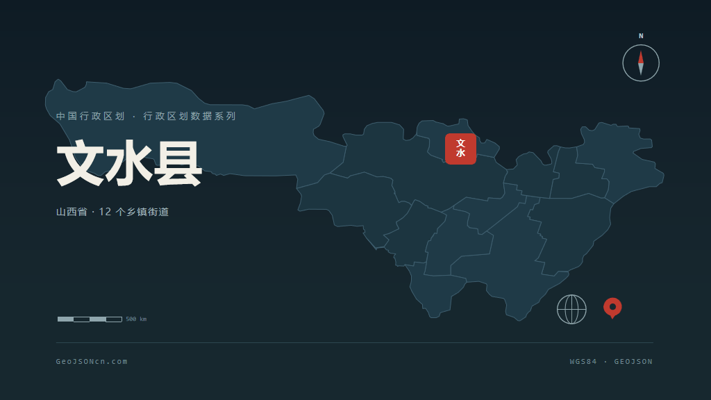 吕梁文水县矢量行政区划地图