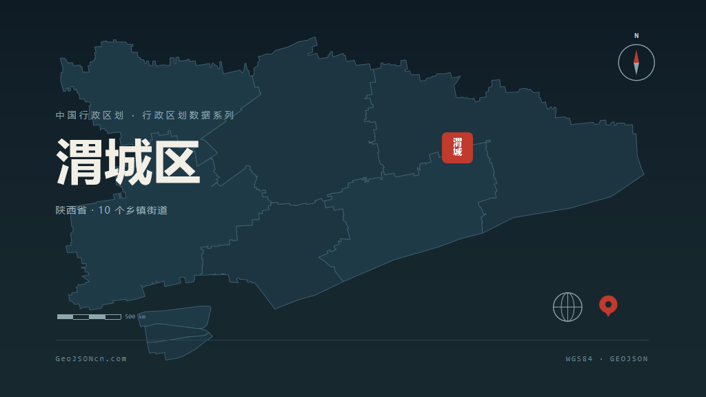 咸阳渭城区矢量行政区划地图
