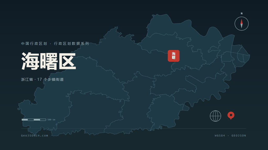 宁波海曙区矢量行政区划地图
