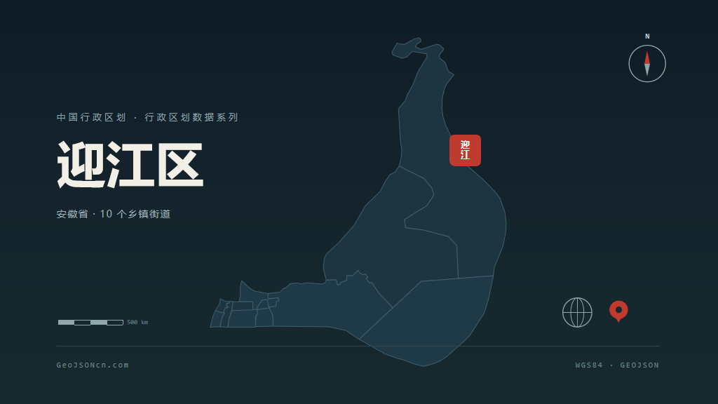 安庆迎江区矢量行政区划地图