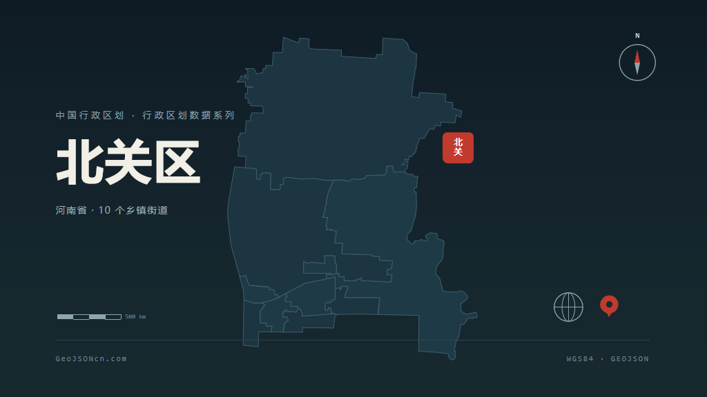 安阳北关区矢量行政区划地图