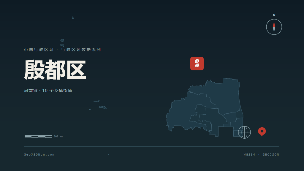 安阳殷都区矢量行政区划地图