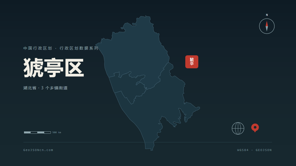 宜昌猇亭区矢量行政区划地图