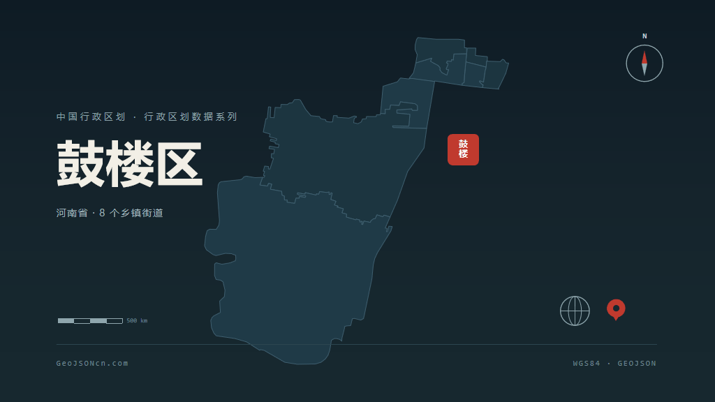 开封鼓楼区矢量行政区划地图