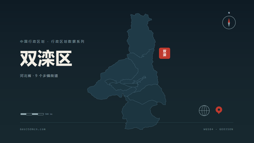 承德双滦区矢量行政区划地图