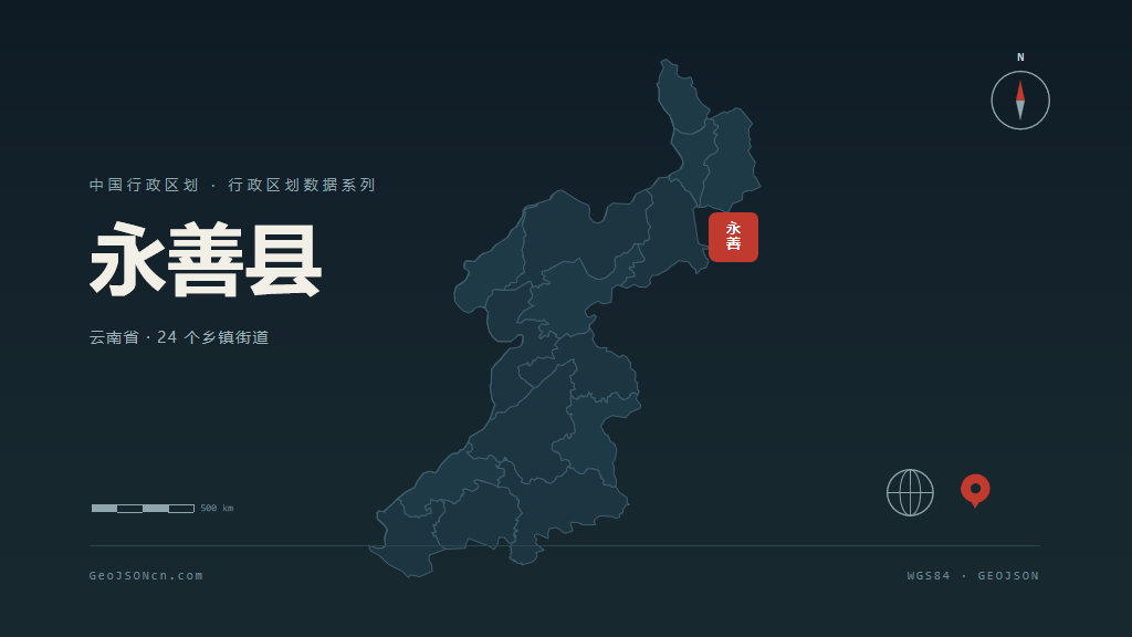 昭通永善县矢量行政区划地图