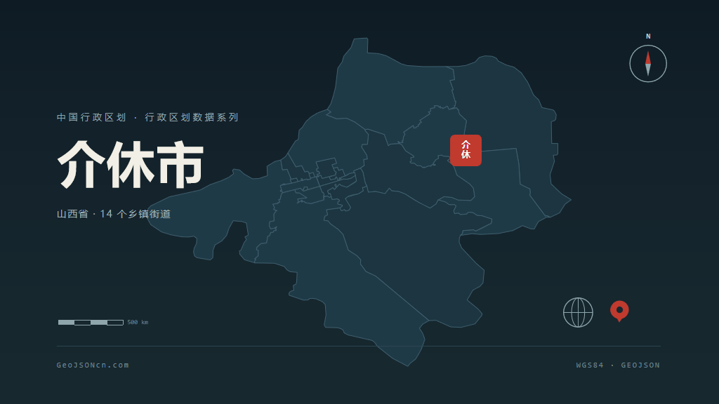 晋中介休矢量行政区划地图