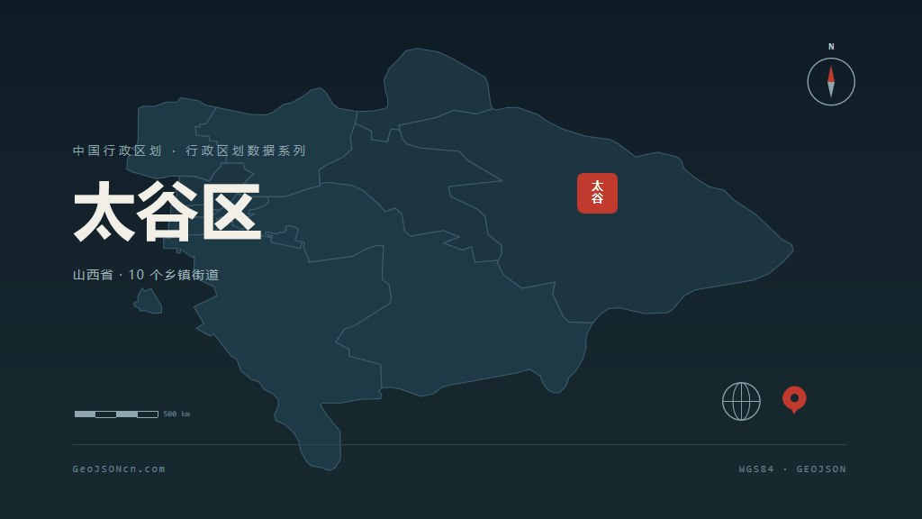 晋中太谷区矢量行政区划地图