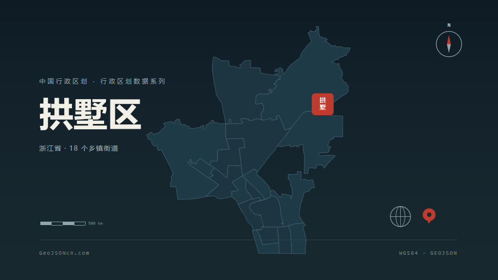 杭州拱墅区矢量行政区划地图
