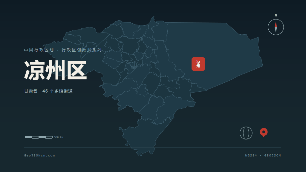 武威凉州区矢量行政区划地图