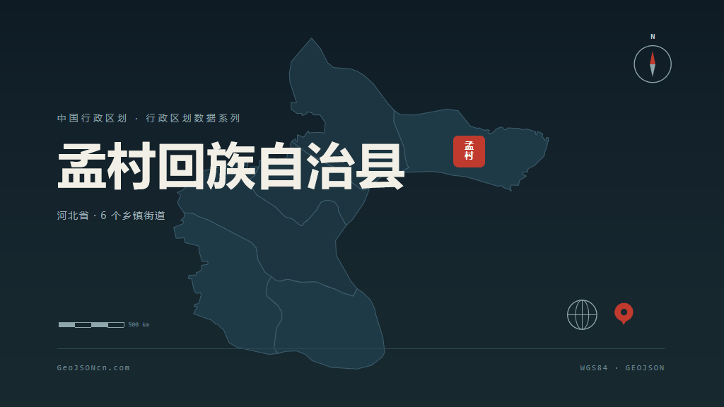 沧州孟村回族自治县矢量行政区划地图