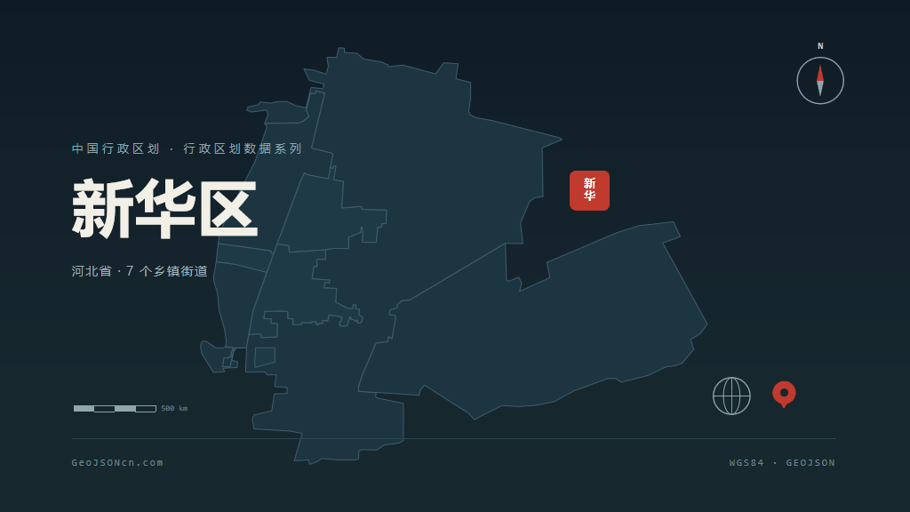 沧州新华区矢量行政区划地图