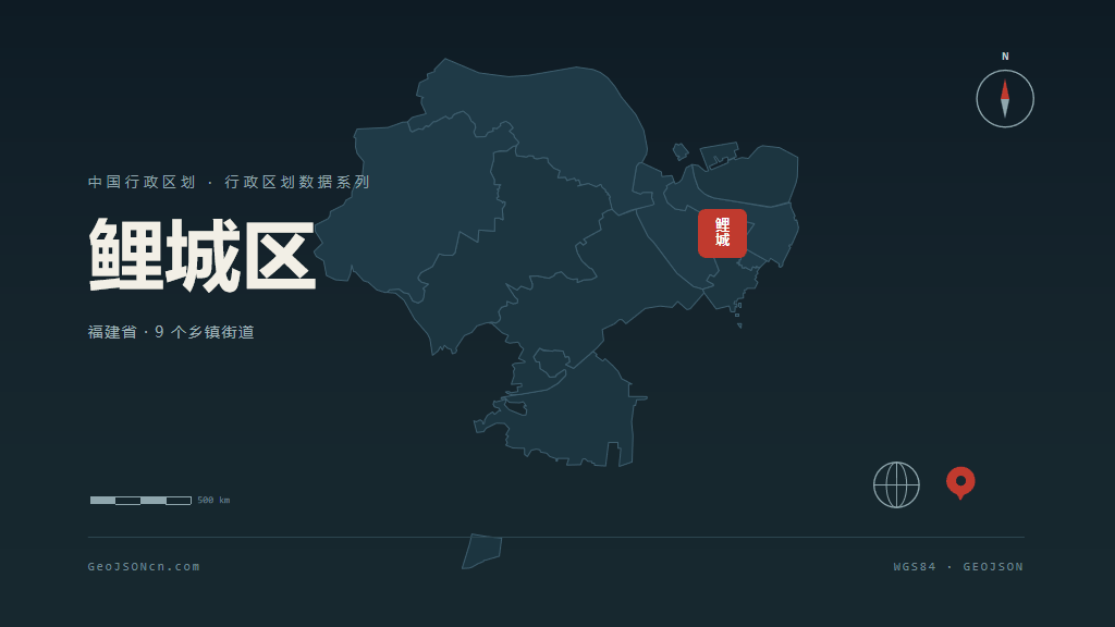 泉州鲤城区矢量行政区划地图