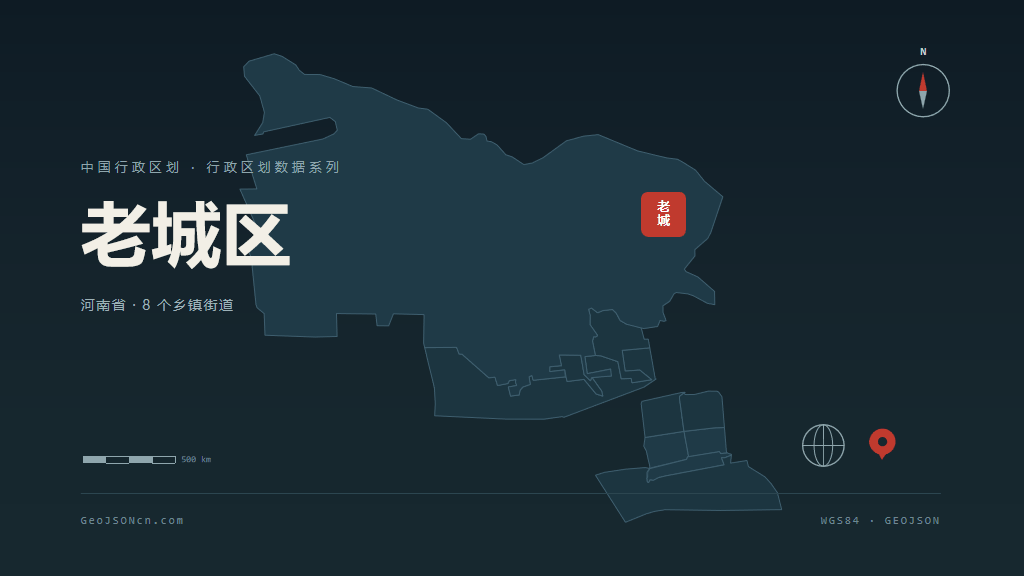 洛阳老城区矢量行政区划地图
