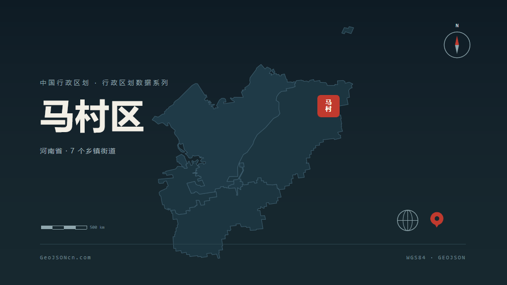 焦作马村区矢量行政区划地图