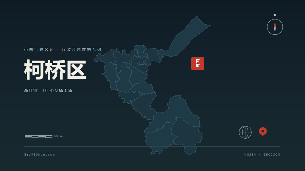 绍兴柯桥区矢量行政区划地图