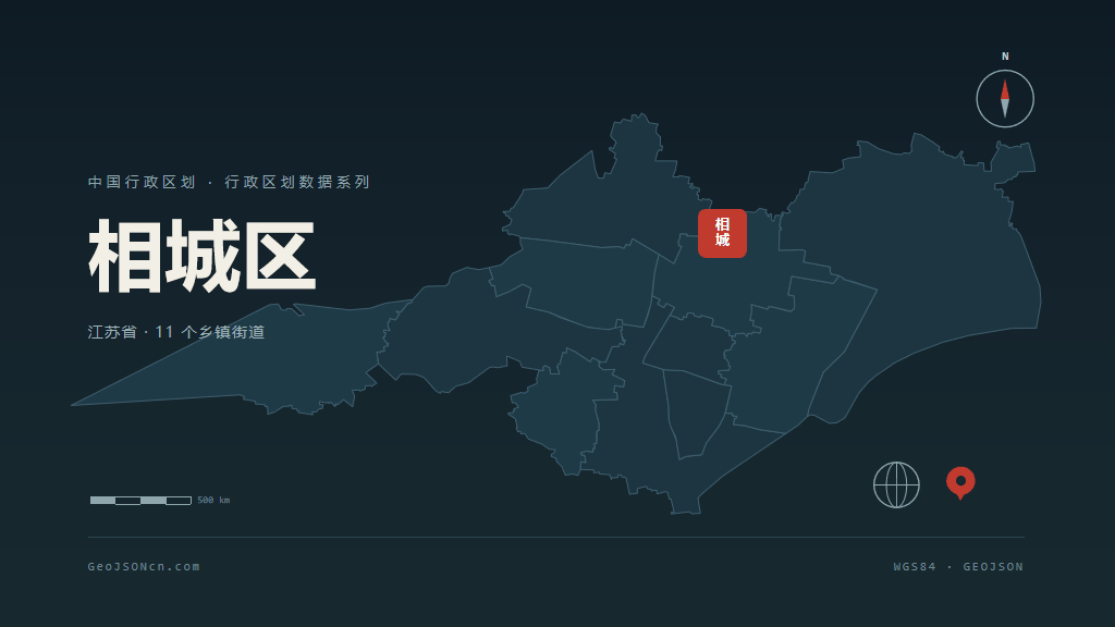 苏州相城区矢量行政区划地图