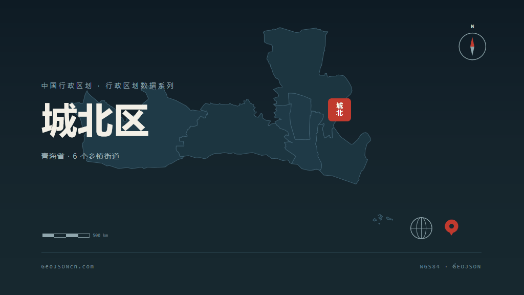 西宁城北区矢量行政区划地图