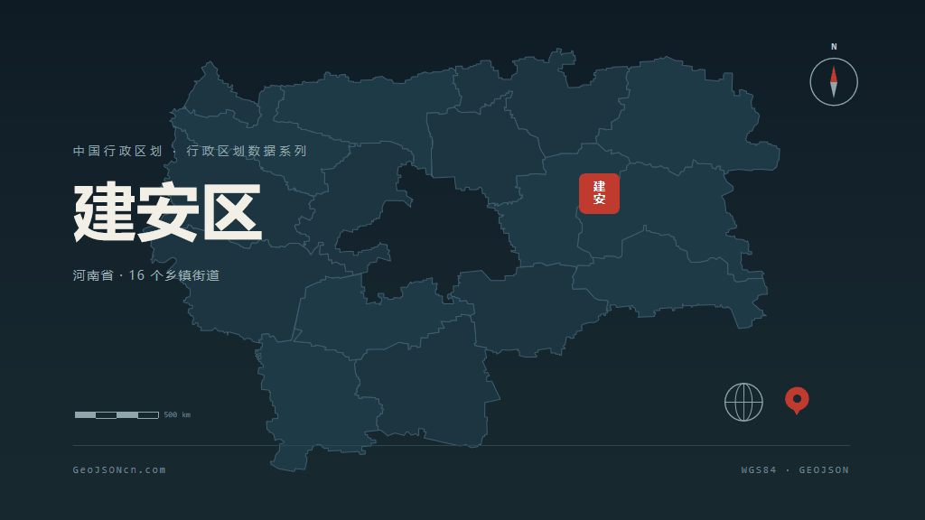 许昌建安区矢量行政区划地图
