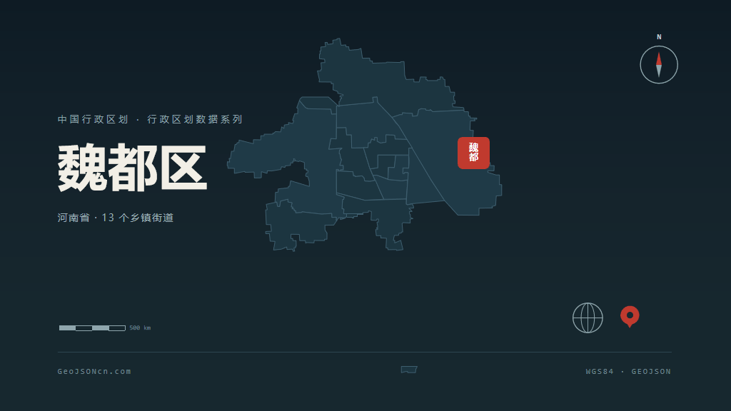 许昌魏都区矢量行政区划地图