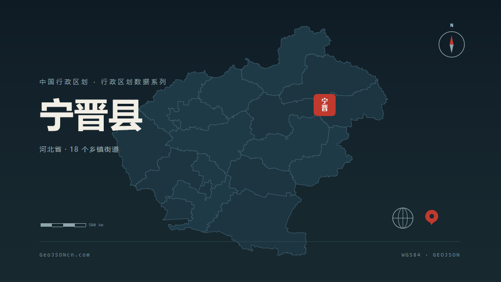 邢台宁晋县矢量行政区划地图