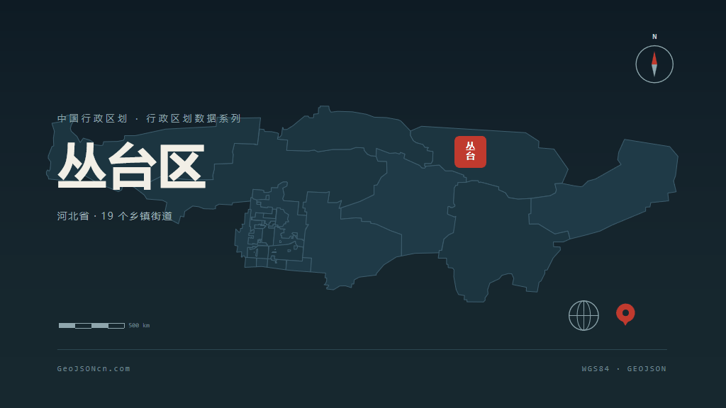 邯郸丛台区矢量行政区划地图