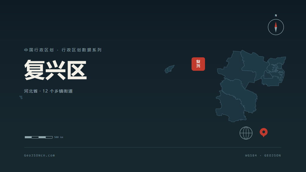 邯郸复兴区矢量行政区划地图