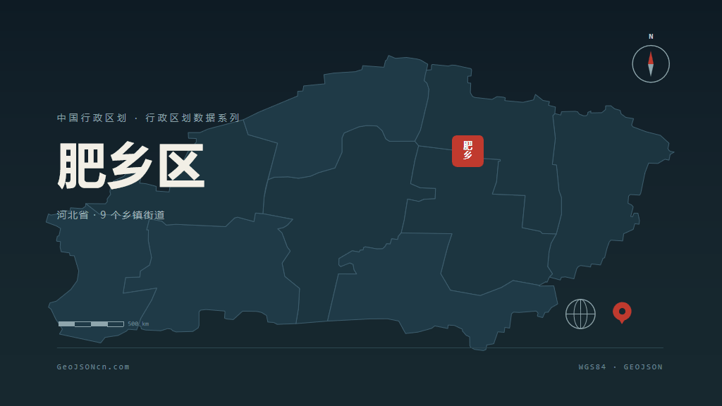 邯郸肥乡区矢量行政区划地图