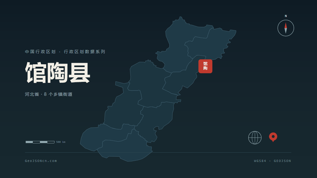 邯郸馆陶县矢量行政区划地图