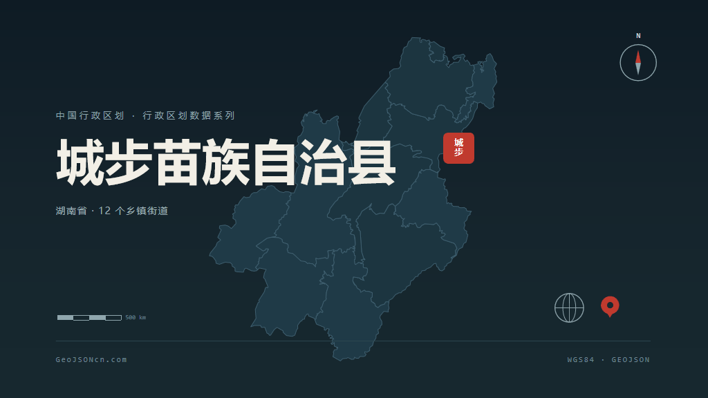 邵阳城步苗族自治县矢量行政区划地图