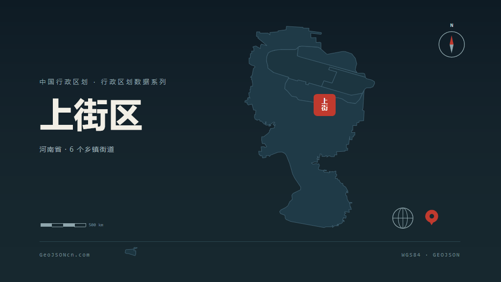 郑州上街区矢量行政区划地图