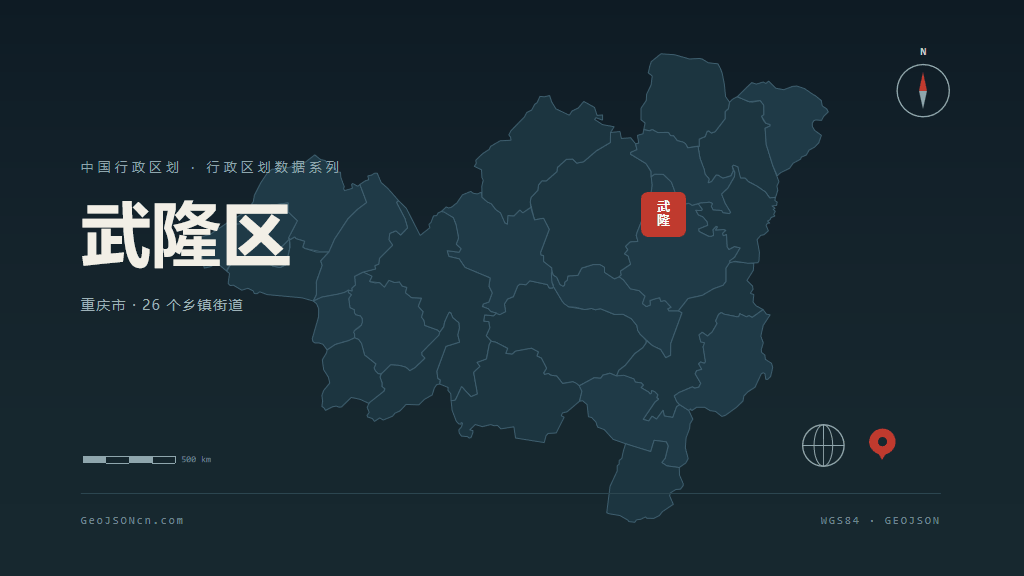重庆武隆区矢量行政区划地图