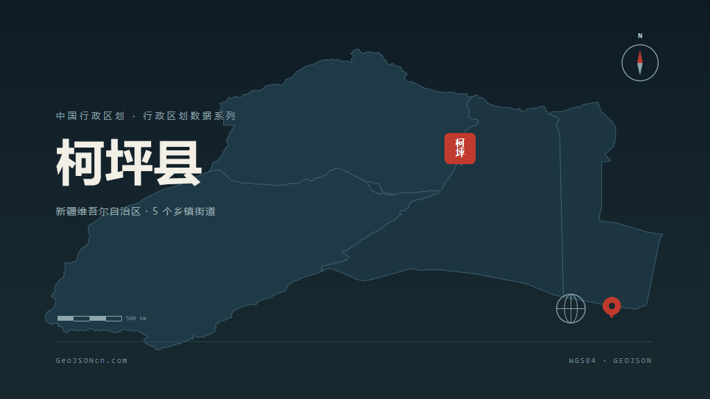 阿克苏地区柯坪县矢量行政区划地图
