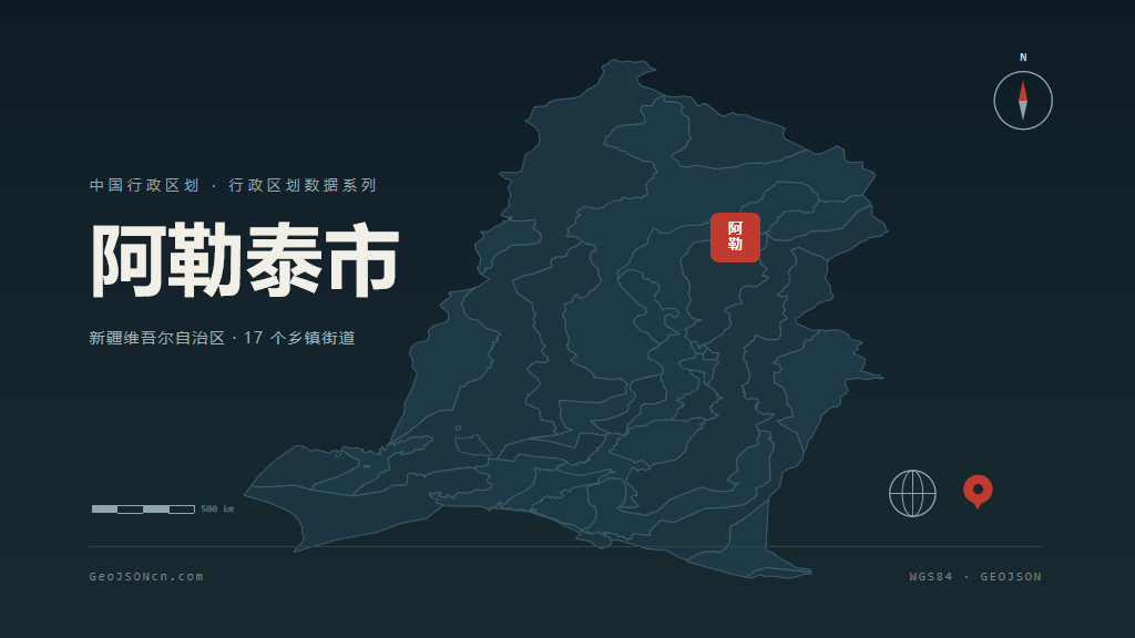 阿勒泰地区阿勒泰矢量行政区划地图
