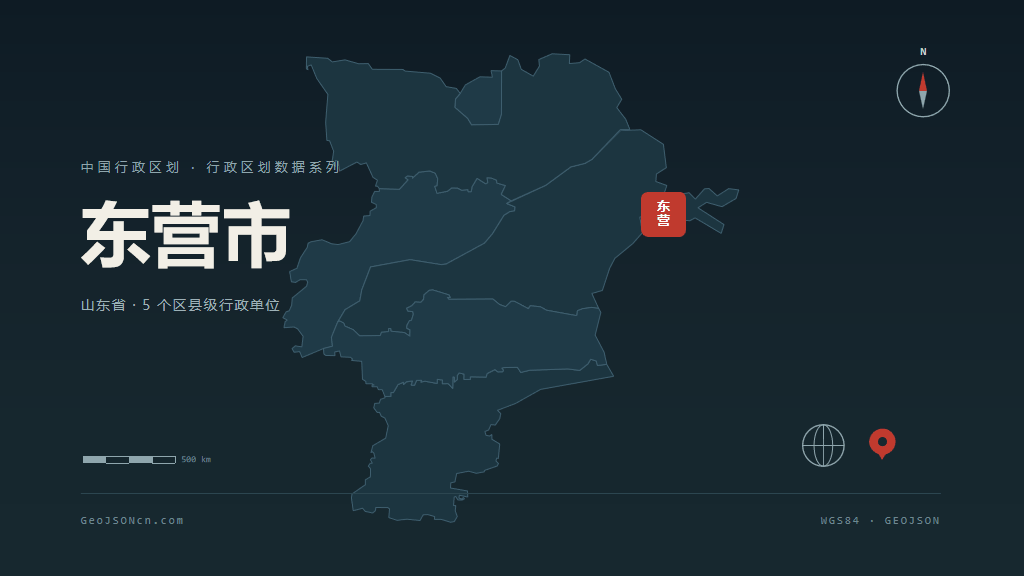 东营市地图ppt预览