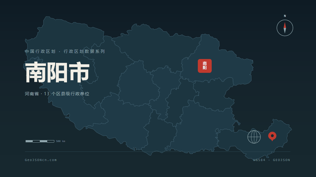 南阳市地图ppt预览