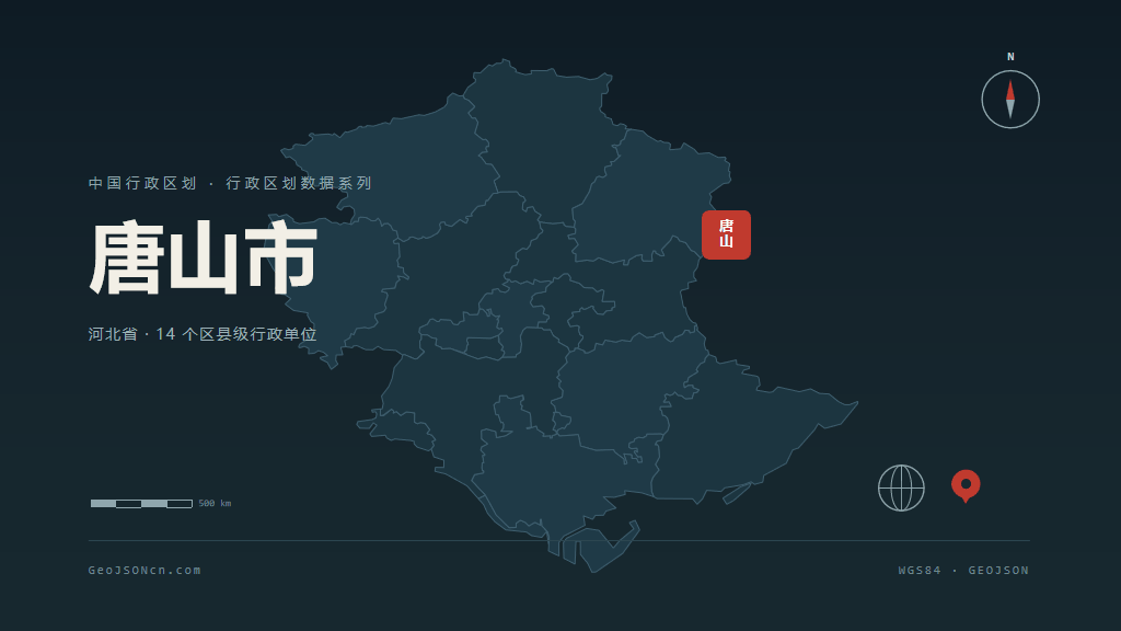唐山市地图ppt预览