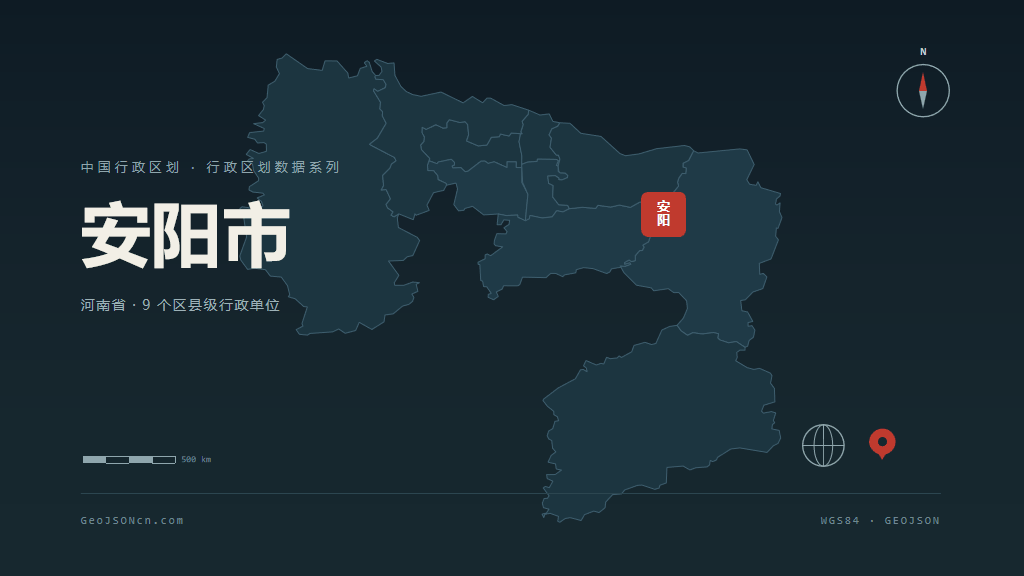 安阳市地图ppt预览