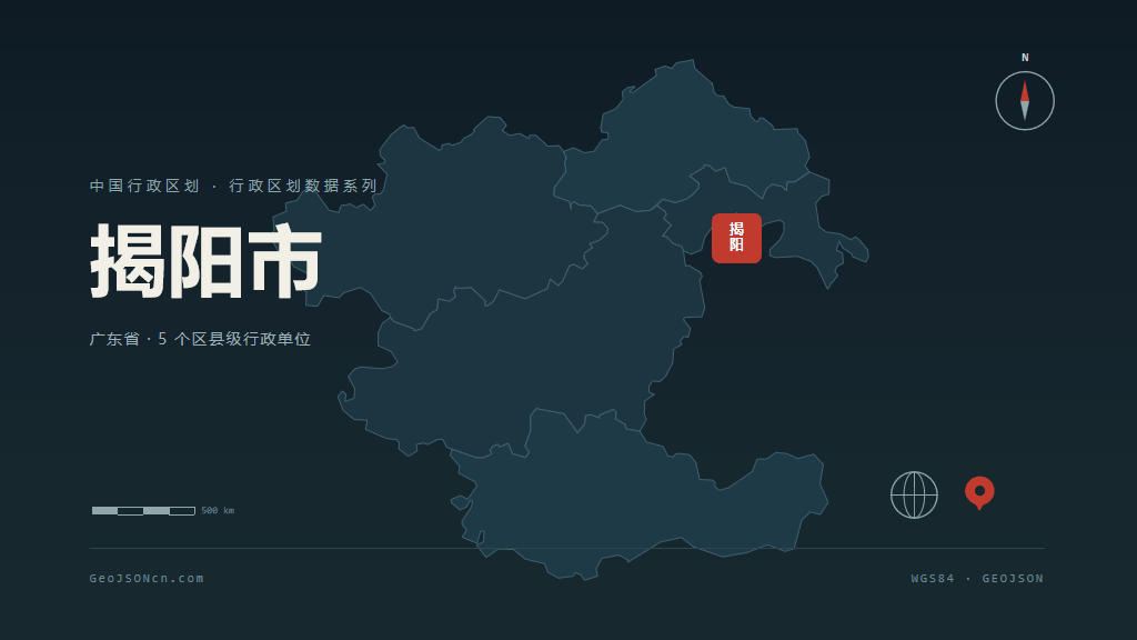 揭阳市地图ppt预览