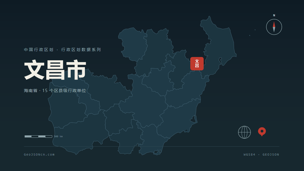 文昌市地图ppt预览