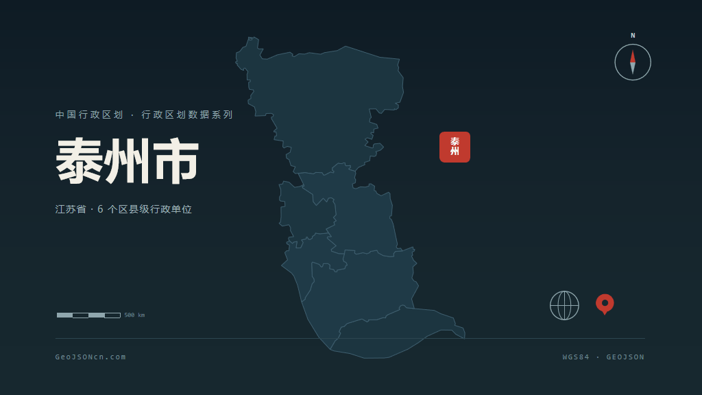 泰州市地图ppt预览