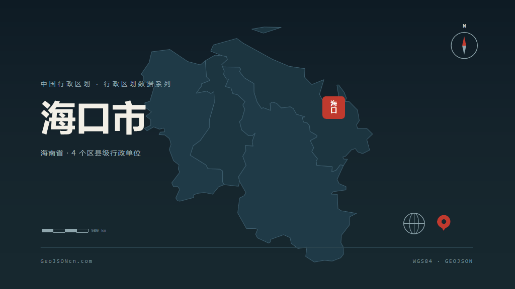 海口市地图ppt预览