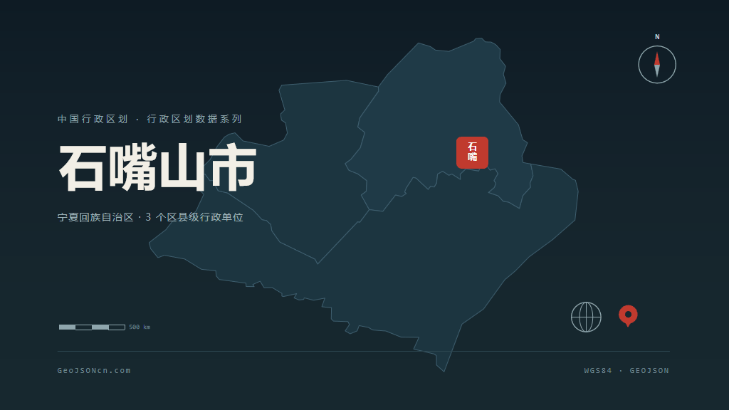 石嘴山市地图ppt预览