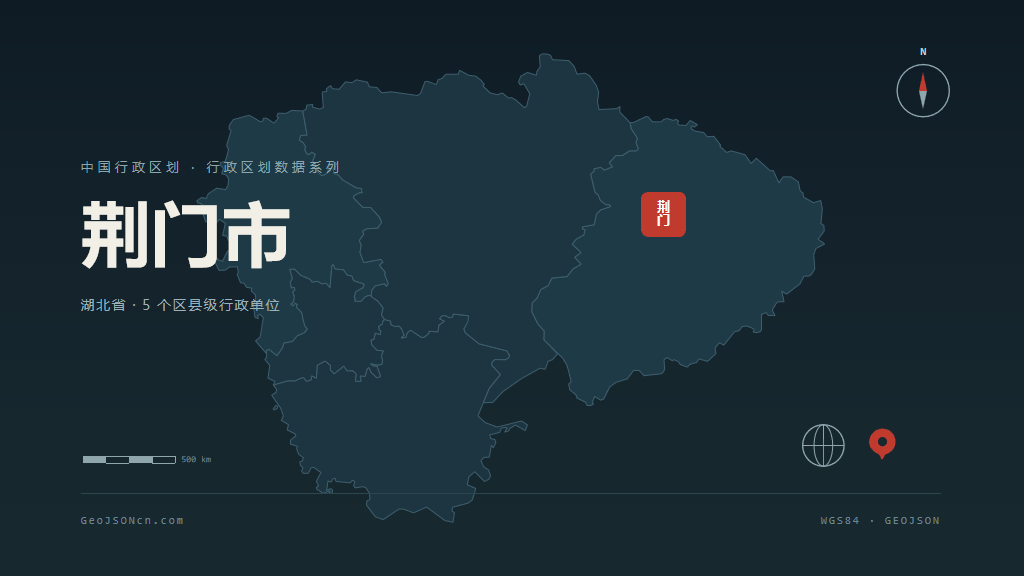 荆门市地图ppt预览