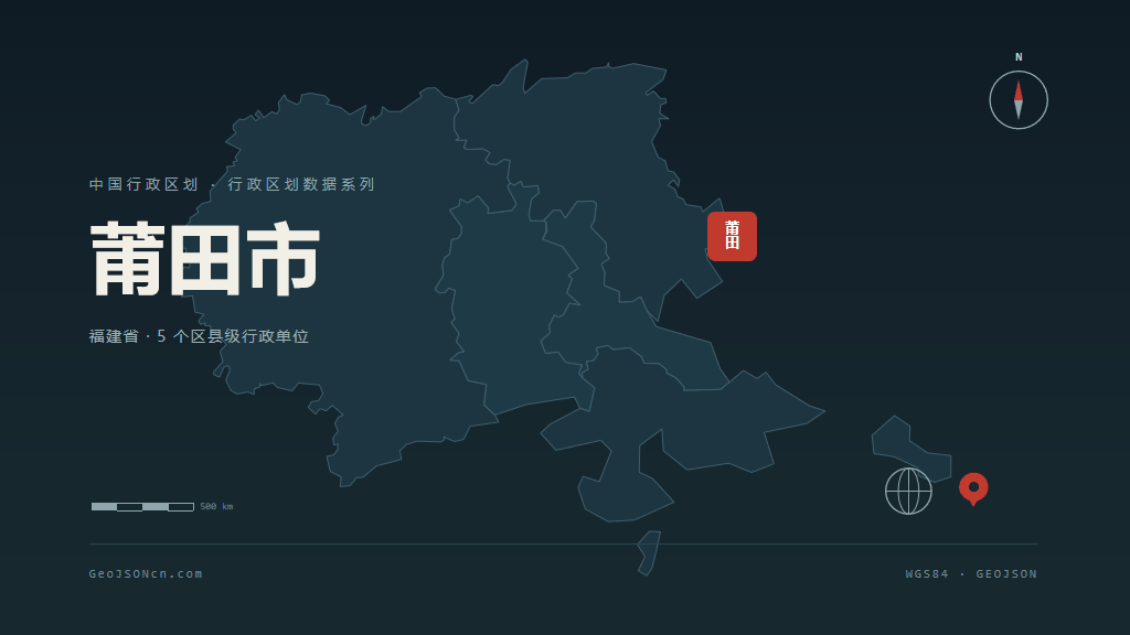 莆田市地图ppt预览