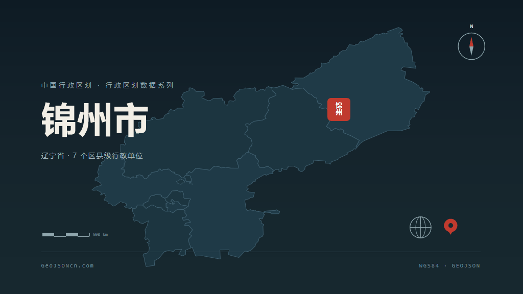 锦州市地图ppt预览