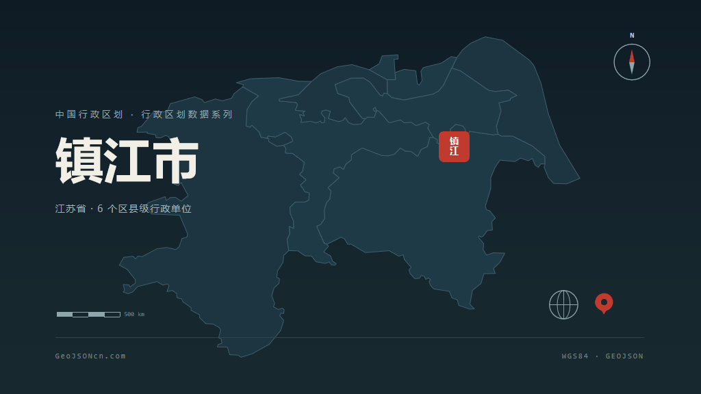 镇江市地图ppt预览